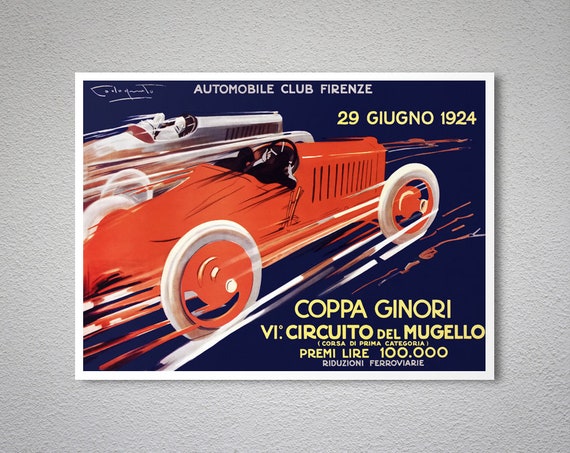 Vintage San Sebastian Spanish Grand Prix Poster A3 Print