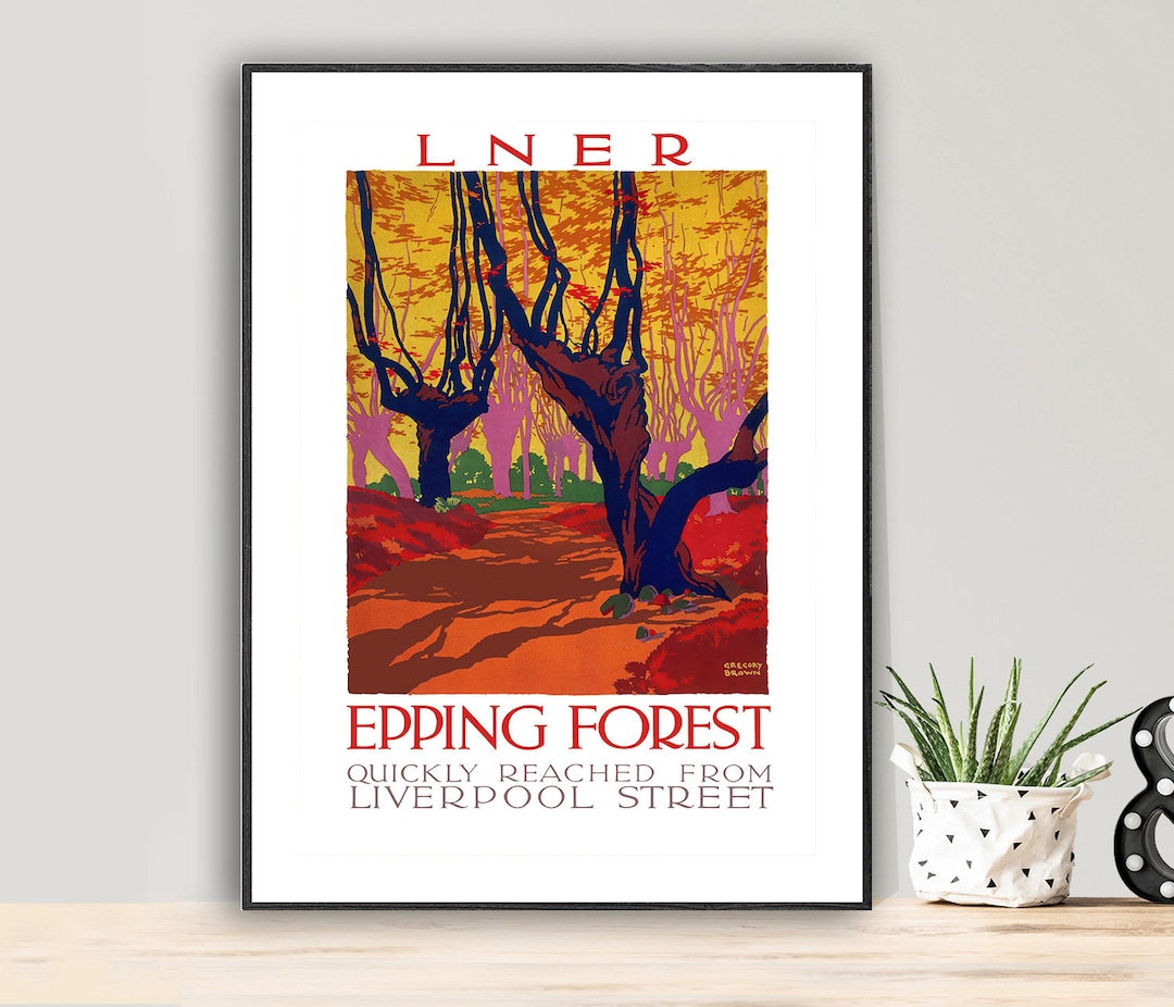 Epping Forest, England Vintage Travel Poster Poster Paper or Canvas