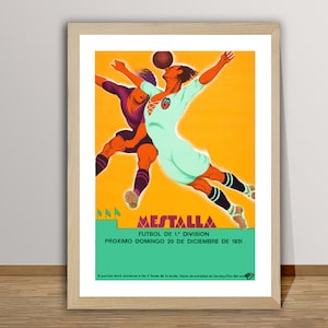 Mestalla Valencia Football, 1931  Vintage Travel Poster -  Football Lovers, Wall Decor, Gift Idea