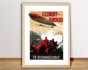 Clement Bayard Zeppelin-poster: vintage reiskunst aan de muur