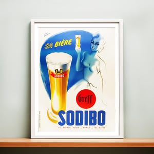 Vintage Biere Sodibo Advertisement (1928) Art Print - Reproduction of a Vintage Artwork, Decorative Purposes Wall Decor