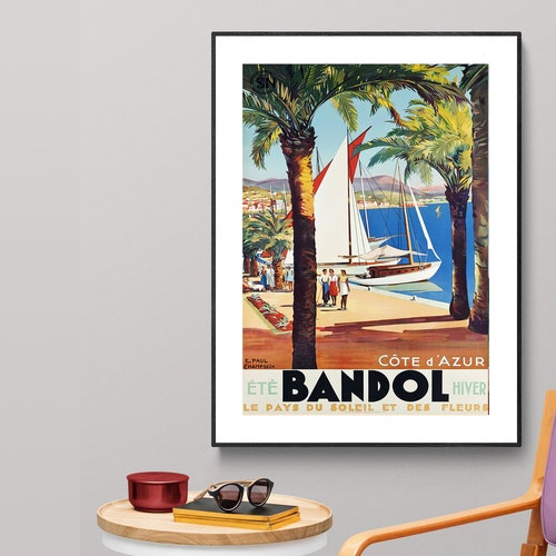 Cannes Cote D'azur France Travel Poster French Riviera - Etsy