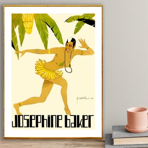 Josephine Baker Banana Skirt  Vintage Celebrity Poster - Poster Paper or Canvas Print / Gift Idea