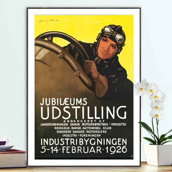 Jubilæums Udstillingen, 1926  Vintage Grand Prix Poster - Poster Paper or Canvas Print / Gift Idea