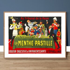 Vintage French Mint Liqueur Advertisement (1904) Art Print - Reproduction of a Retro Artwork, Decorative Purposes Wall Decor