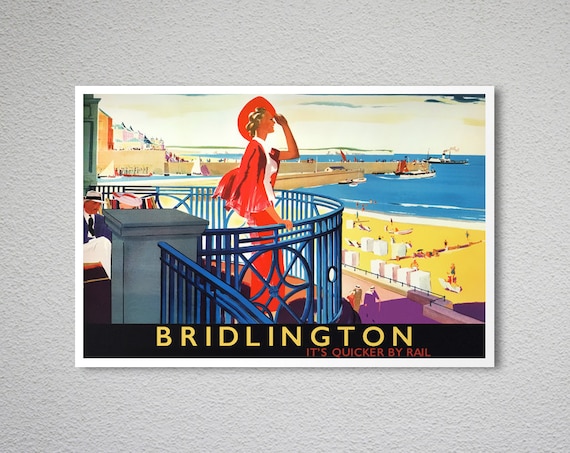 Bridlington 3 Travel Holiday Beautiful View Poster Holderness Yorkshire Advert