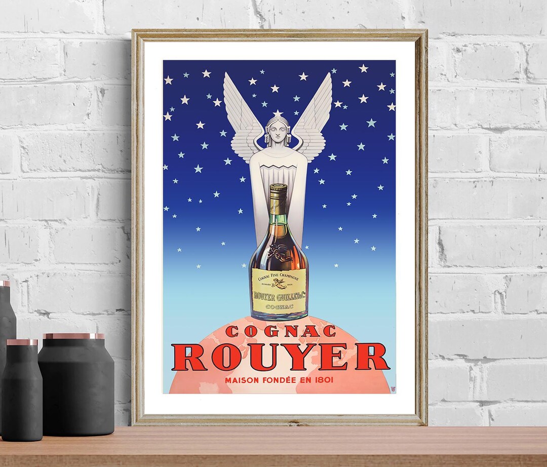 Vintage Cognac Rouyer Advertisement Art Print (1945) - Etsy