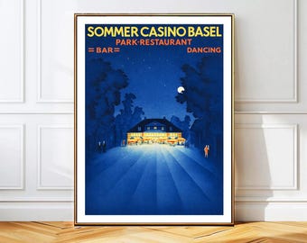 Sommer Casino Basel Vintage Advertisement Art Print - Entertainment Poster