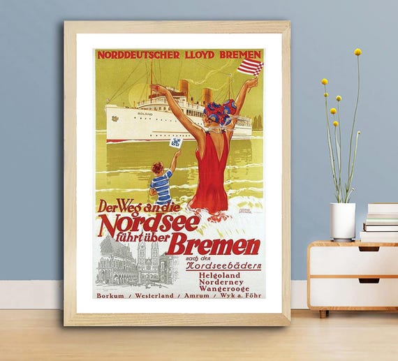 Norddeutscher Lloyd フレームポスター 額縁 インテリア