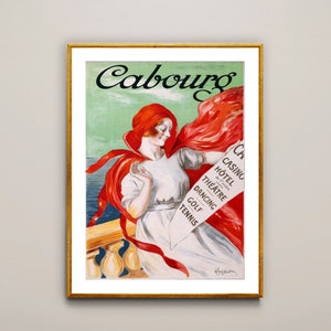 Cabourg, France  Vintage Travel Poster - Poster Paper or Canvas Print / Gift Idea