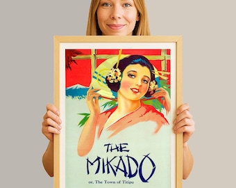MIKADO ポスター The Mikado Japan Vintage Travel Poster: Art Print - Etsy