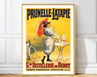 French Liquore Vintage Food&Drink Poster - Beverages Art