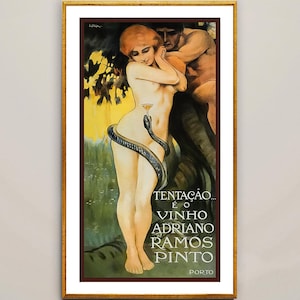 Vintage Portugal Wine Advertisement Art Print - Reproduction of a Retro Artwork, Decorative Purposes Wall Decor