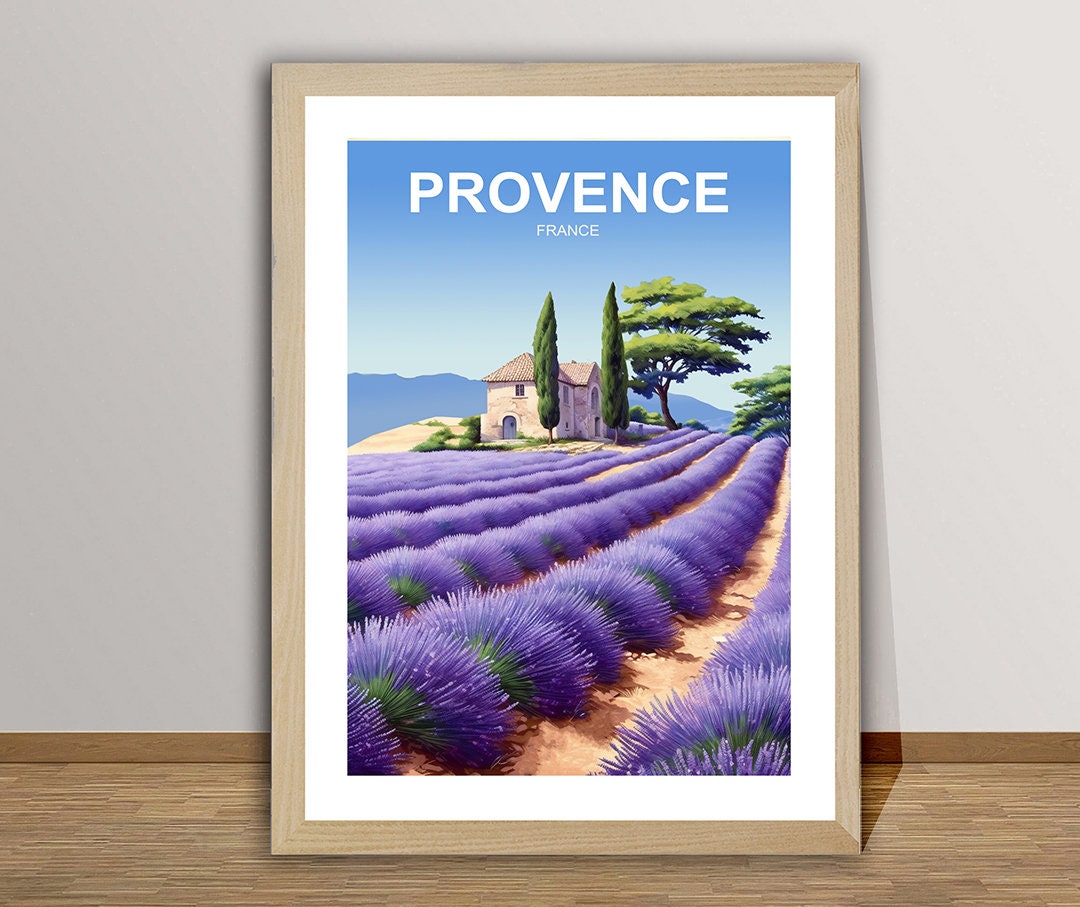 Provence, France Travel Poster - Lavender Fields Poster Wall Decor - Etsy