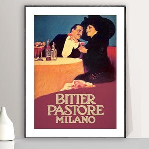Vintage Bitter Pastore Milano Advertisement Art Print - Italian Wall Decor