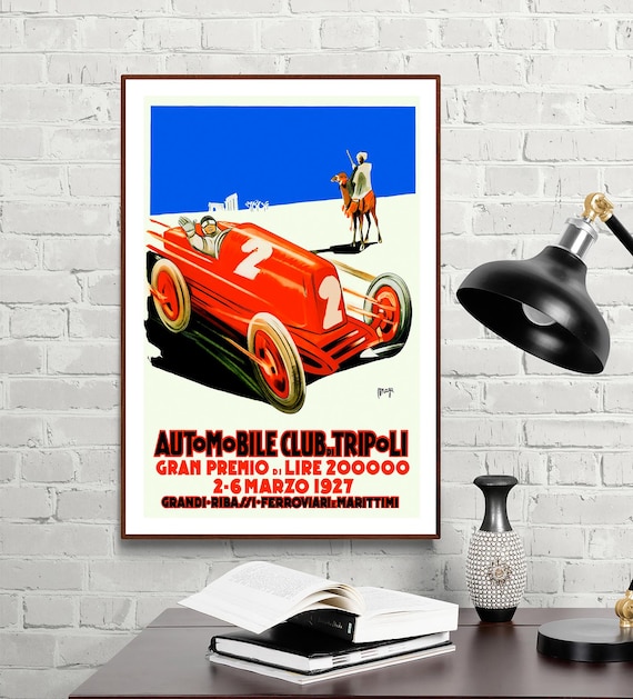 1927 Tripoli Grand Prix Poster: Vintage Auto Racing Art - Etsy