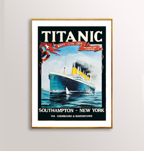 Titanic White Star Line Vintage Travel Poster: Southampton-new