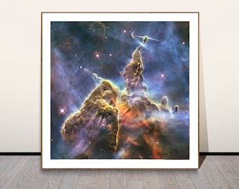 Mystic Mountain Nebula Print: Hubble Space Telescope Photo