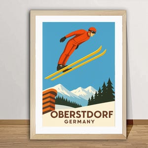 Oberstdorf, Germany Ski Poster - Wintersport in Oberstdorf, Skiing Wall Art