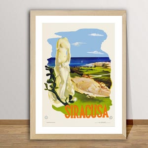 Siracusa, Sicily Italy  Vintage Travel Poster - Retro Siracusa Poster / Gift Idea / Wall Decor