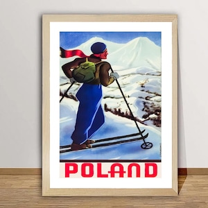 Poland Vintage Travel Poster - Travel Memories of Poland / Gift Idea / Wall Decor