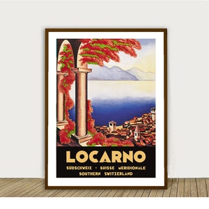 Locarno, Suisse Vintage Travel Poster Poster Paper or Canvas Print / Gift Idea / Wall Decor image 4