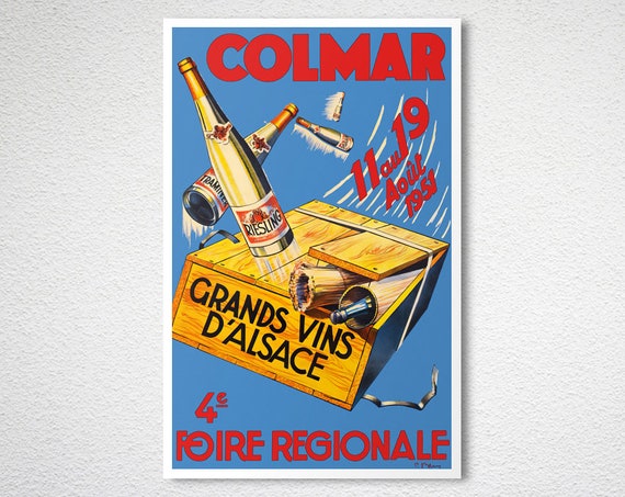 Affiche Vintage Vin  Vintage posters, Wine art, Poster