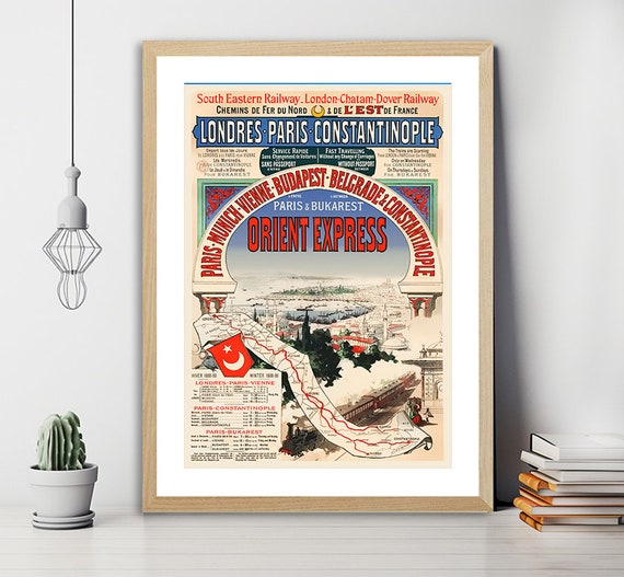 Orient Express Vintage Travel Poster: London, Paris