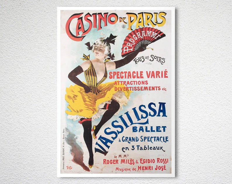 Casino De Paris Entertainment Poster by Pal Poster Paper or - Etsy