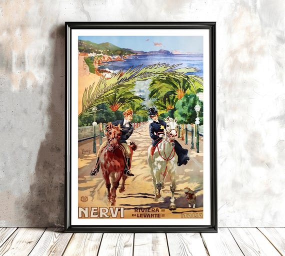 BABYL【ベルリン】海外限定特大ポスター ネルヴィ・リヴィエラ ヴィンテージ トラベルポスター：イタリア