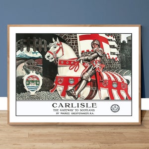 Carlisle, The Gateway to Scotland Vintage Travel Poster - Poster Print or Canvas Print / Gift Idea / Wall Decor