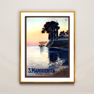 Santa Margherita Ligure, Italy Vintage Travel Poster - Santa Margherita Ligure Poster, Travel Italy, Wall Art, Gift Idea