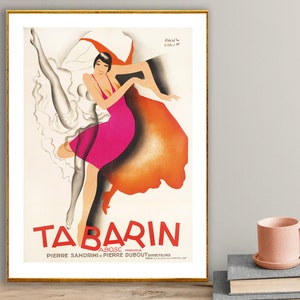 Tabarin Vintage Entertainment Poster - Carta per poster o stampa su tela / Idea regalo / Decorazione da parete