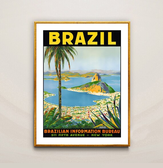 BRAZIL. Rio de Janeiro. Copacabana (2) 1951 old vintage print picture Stock Photo