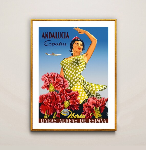 Buy Andalucia Espana Iberia Vintage Poster Andalucia Online in India Etsy