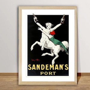 Vintage Port Wine, Sherry Wine Advertisement Art Print - Reproduction of a Vintage Artwork, Decorative Purposes Wall Decor-