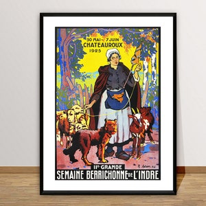 Chateauroux, IIe Grande Semaine Berrichonne de L'indre Poster di viaggio - Carta poster o stampa su tela / Idea regalo / Decorazione murale