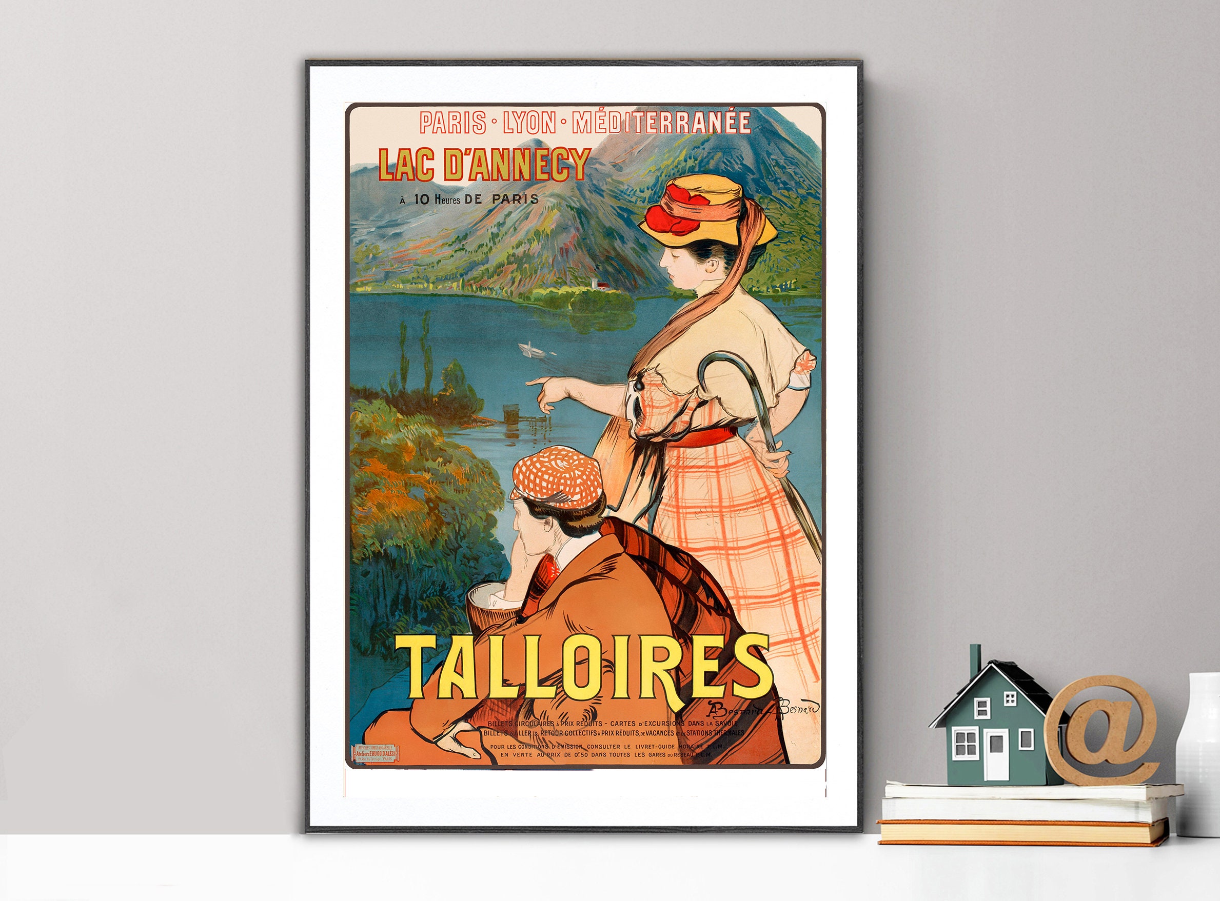 Kruis aan schotel min Talloires Lac D'annecy France Vintage Travel Poster - Etsy Israel