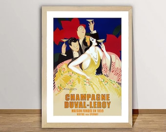 Vintage Champagne Poster: Billecart Wine Art Print - Etsy UK