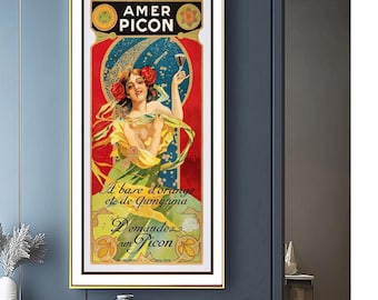 Vintage Herbal Liqueur Amer Picon Advertisement Art Print: Retro Food&Drink Poster