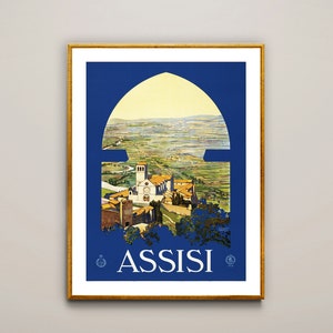 Assisi, Italia Poster di viaggio vintage - Poster su carta o stampa su tela / Idea regalo / Decorazione da parete