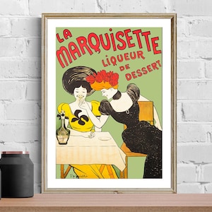Vintage French Cocktail Advertisement (1901) Art Print - Reproduction of a Vintage Artwork, Decorative Purposes Wall Decor