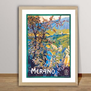 Merano, Italy Vintage Travel Poster - Merano Poster, Wall Decor, Gift Idea