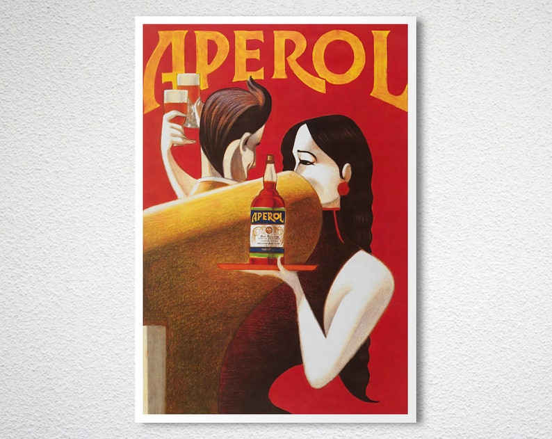 Aperol Liqueur vintage Food&Drink Poster Affiche papier ou impression sur toile / Idée cadeau image 3