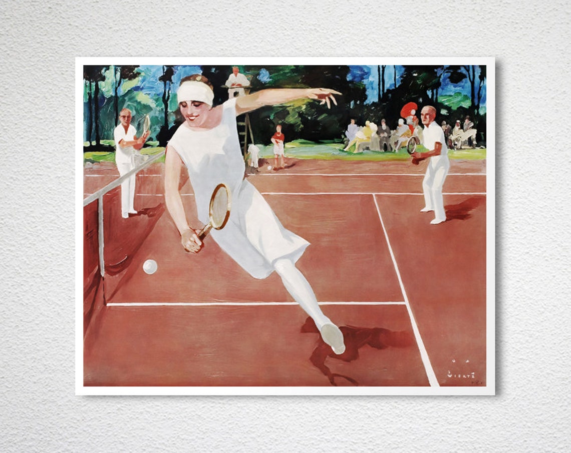Tennis Tournemant Vintage Sport Poster Poster Paper or - Etsy