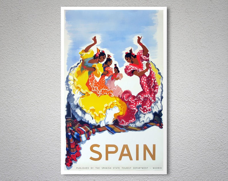 Sevilla Flamenco Dance Spain Spanish European 16X20 Vintage Poster FREE SH in US