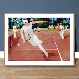 Tennis Tournemant  Vintage Sport Poster -  Poster Paper or Canvas Print / Gift Idea