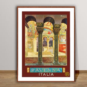 Ravenna Italia  Vintage Travel Poster - Retro Ravenna Print / Gift Idea / Wall Decor