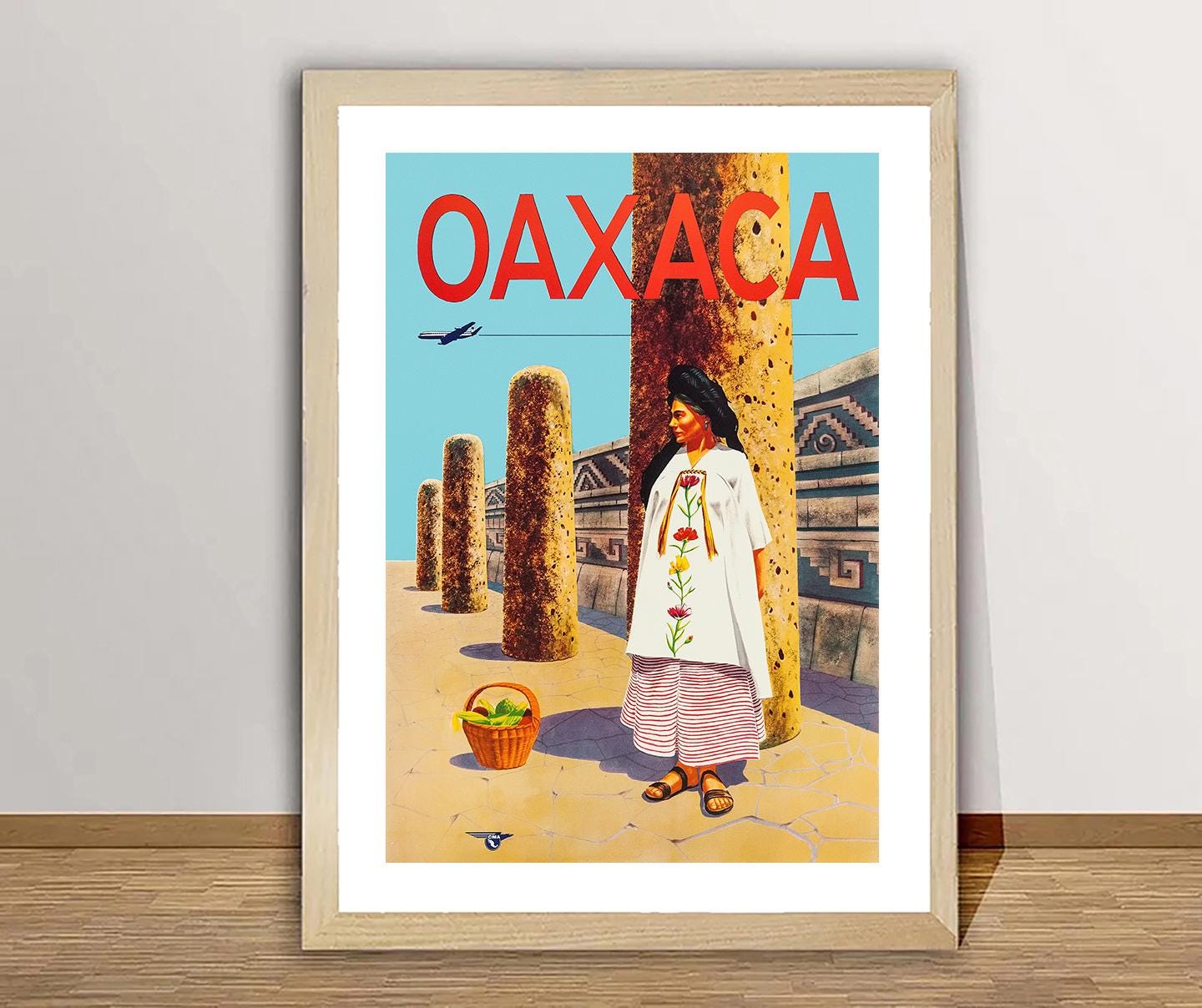 Oaxaca, Mexica  Vintage Travel Poster - Travel Art Print / Gift Idea / Wall Decor