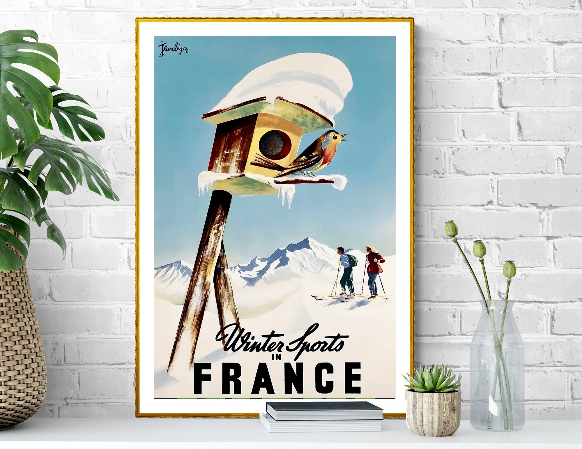 Details about   Ski In France 1940 Winter Sports Vintage Poster Print Retro Style Wall Art 